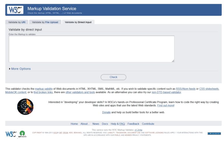 W3C Markup Validation Service（W3Cマークアップバリデーションサービス） とは | ウェブクマさん！